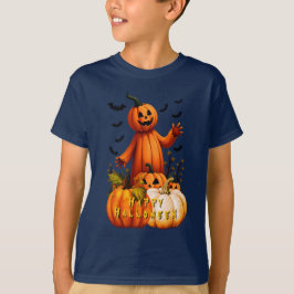 Camiseta de Halloween feliz hombre de calabaza