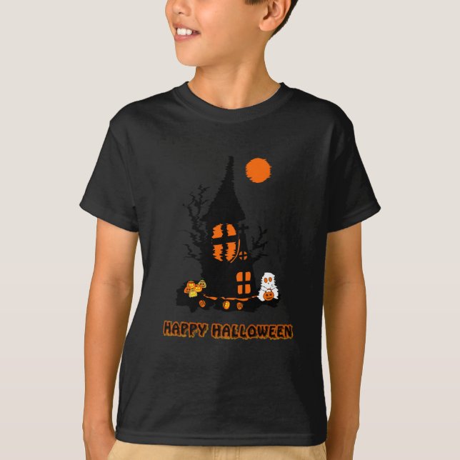 Camiseta de Halloween Feliz para Niño (Anverso)