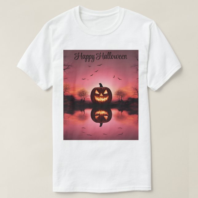 Camiseta de Halloween feliz personalizado (Diseño del anverso)