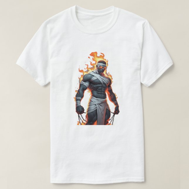 Camiseta de Halloween Fiery Mummy (Diseño del anverso)