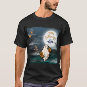 Camiseta de Halloween Ghost Bat Spiders
