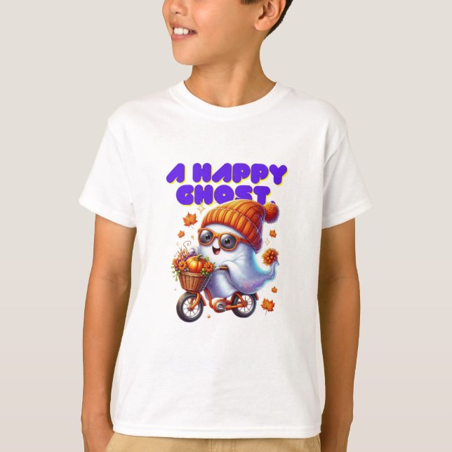 Camiseta De Halloween Ghost Boo Kids (Anverso)