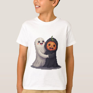 Camiseta de Halloween Ghost y Pumkin