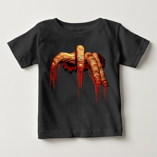 Camiseta de Halloween Gory Zombie Bebé Camisetas (Anverso)