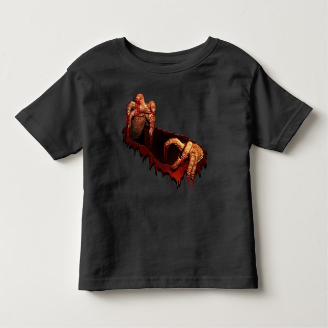 Camiseta de Halloween Gory Zombie Bebé Camisetas (Anverso)