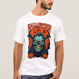 Camiseta de Halloween Grim Reaper Skull para fanát