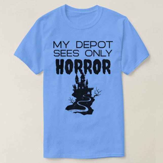 Camiseta de Halloween Horror Depot Invest (Diseño del anverso)