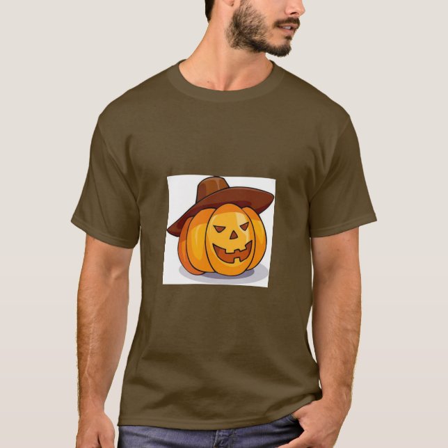Camiseta de Halloween Jack-O-Lantern para hombres (Anverso)