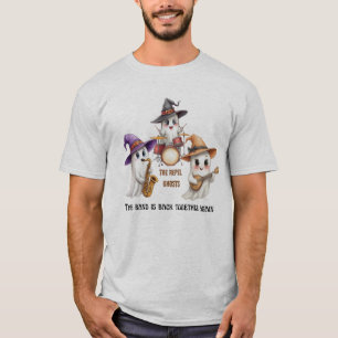 Camiseta de Halloween masculina - Banda fantasma E