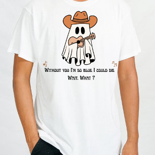 Camiseta de Halloween masculina - Guitarra fantasm