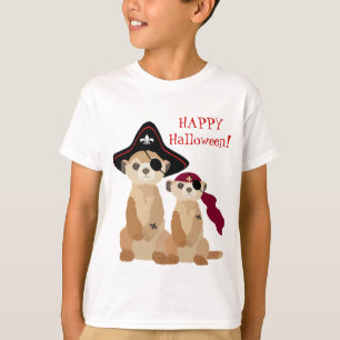Camiseta de Halloween: Meerkats con atuendos pirat