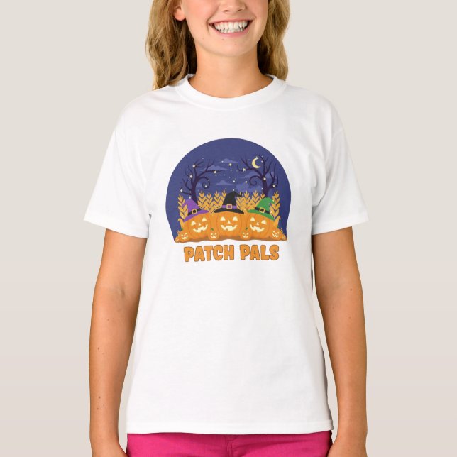 Camiseta de Halloween para calabaza - Tee sonrient (Anverso)