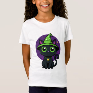 Camiseta de Halloween para gato de bruja - niños