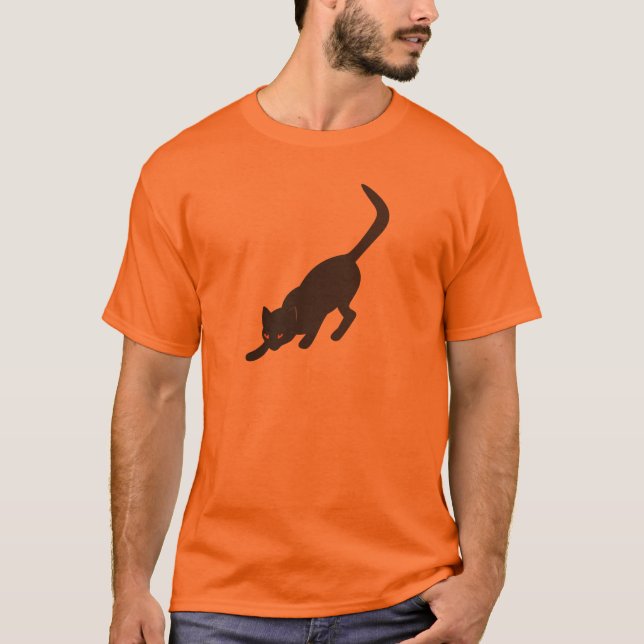Camiseta de Halloween para gato negro (Anverso)