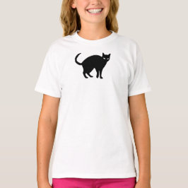 Camiseta de Halloween para gato negro lindo