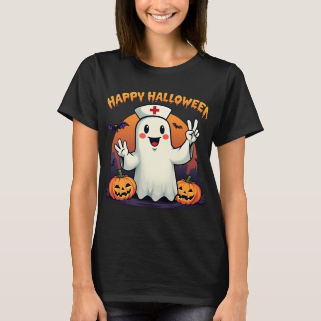 Camiseta de Halloween para - Jack-o-Lantern y Bat (Anverso)