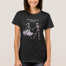 Camiseta de Halloween para mujer: Esqueletos baila