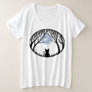 Camiseta de Halloween para mujer Gato Gordo Camise
