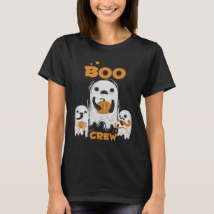 Camiseta de Halloween para mujeres Boo Crew Ghost