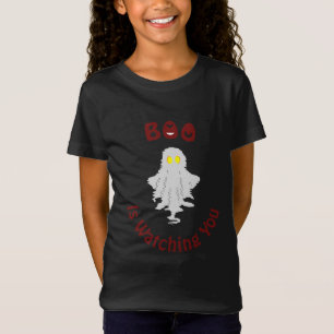 Camiseta de Halloween para niña   Boo te está vigi