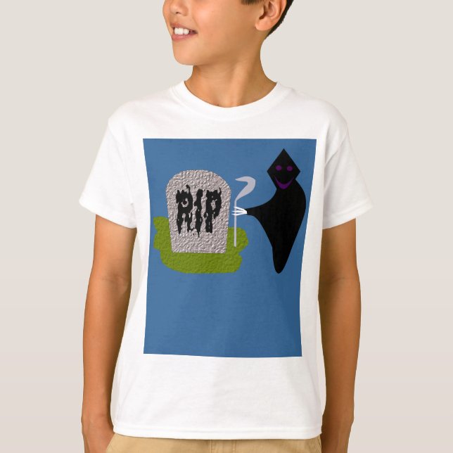 Camiseta de Halloween para niños Daeth en el cemen (Anverso)