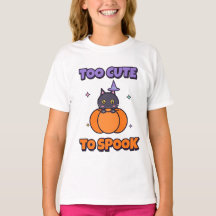 Camiseta de Halloween para niños de gato negro dem