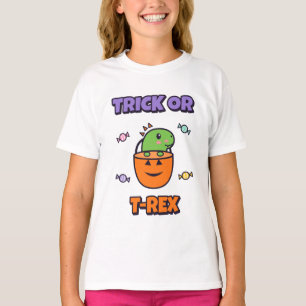 Camiseta de Halloween para niños de Trick or T-Rex
