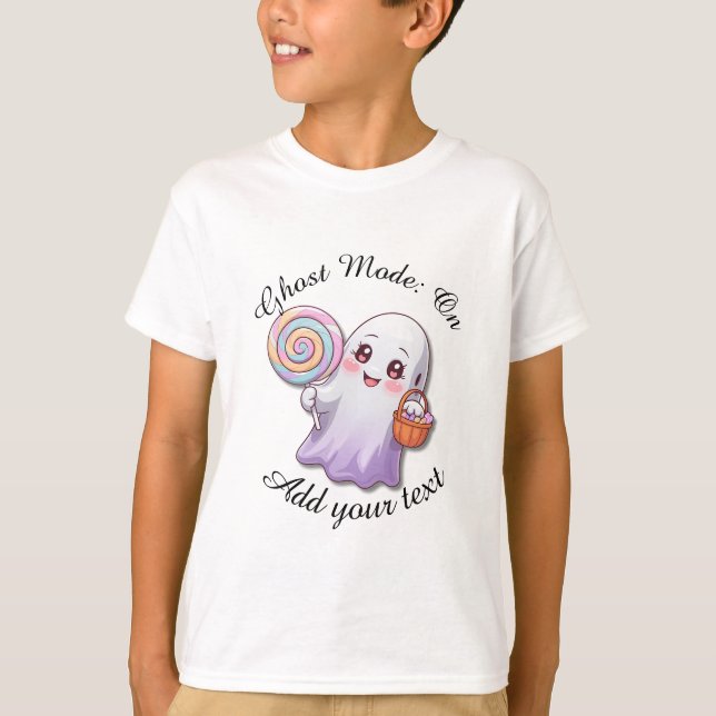 Camiseta de Halloween para niños: Modo Fantasma Ac (Anverso)