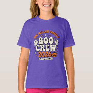 Camiseta de Halloween para niños morada Retro Boo
