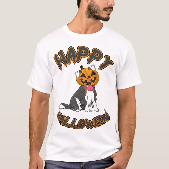 Camiseta de Halloween para perroFeliz Halloween Ca (Anverso)