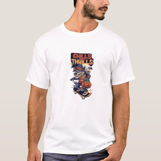 Camiseta de Halloween para Werewolf - Retro "Escal (Anverso)