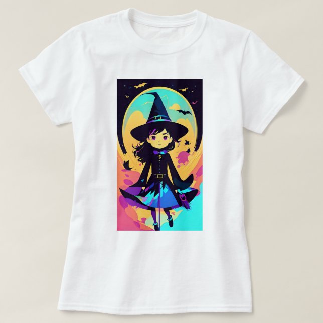 Camiseta de Halloween retro de brujas (Diseño del anverso)