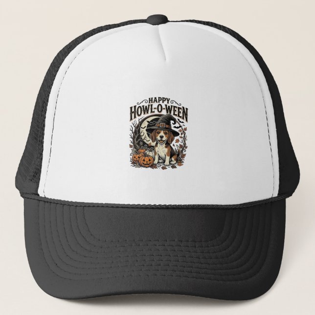 Camiseta de Halloween Sombrero de Bruja Beagle Fel (Anverso)