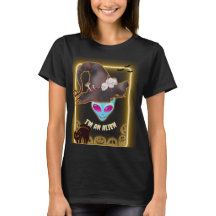 Camiseta de Halloween "SOY UN ALIEN": Diseño Neon