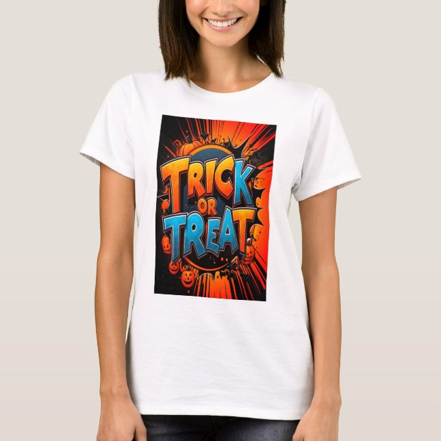 Camiseta De Halloween Trick O Trek (Anverso)
