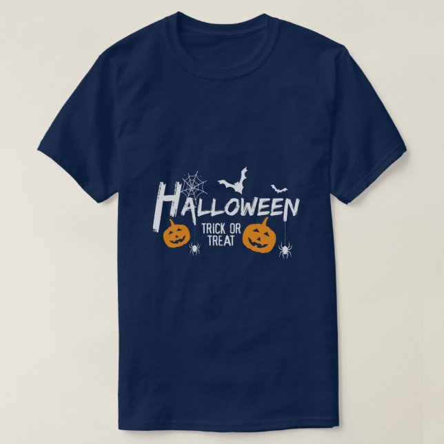 Camiseta de Halloween 'Truco o Trato' (Diseño del anverso)