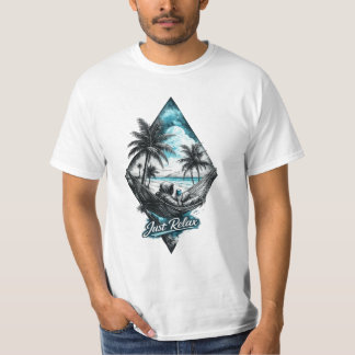 Camiseta de hamaca de playa tropical 'Solo relájat