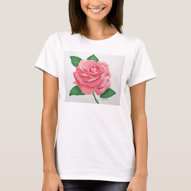 Camiseta de Hanes para mujeres de la pasión rosa (Anverso)