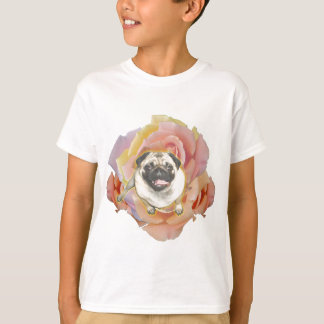 Camiseta de Hanes Tagless del niño de PugFlower