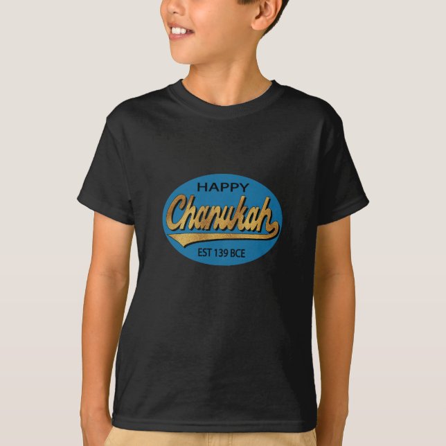 Camiseta de Hanukkah "Chanukah Retro Est 139BCE" (Anverso)