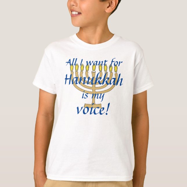 Camiseta de Hanukkah para Mutismo Selectivo (Anverso)