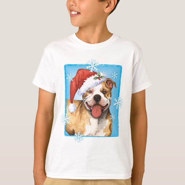 Camiseta de Happy Howlidays Pit Bull Terrier (Anverso)