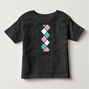 Camiseta de Harlequin Toddler (Negro, Aqua y Rosa)