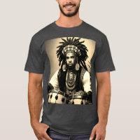 Camiseta de Heather de carbón de diseño africano