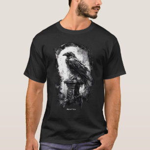 Camiseta de Heavy Metal Cuervo Gótico de Mirada Ab