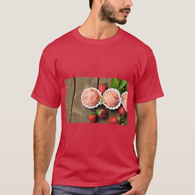 Camiseta de Helado de Fresa (Anverso)