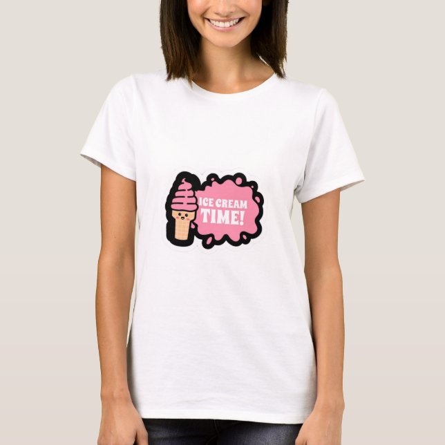 Camiseta de helado linda para niñas (Anverso)
