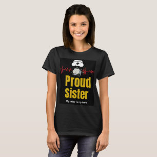 Camiseta de Hermana de Enfermera Orgullosa   RN Sq