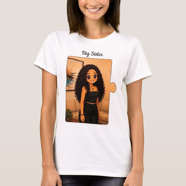 Camiseta de Hermana Mayor | Cumpleaños Divertido d (Anverso)