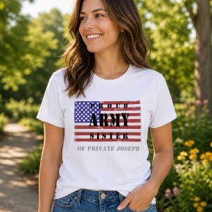 Camiseta de Hermana Orgullosa del Ejército con el 